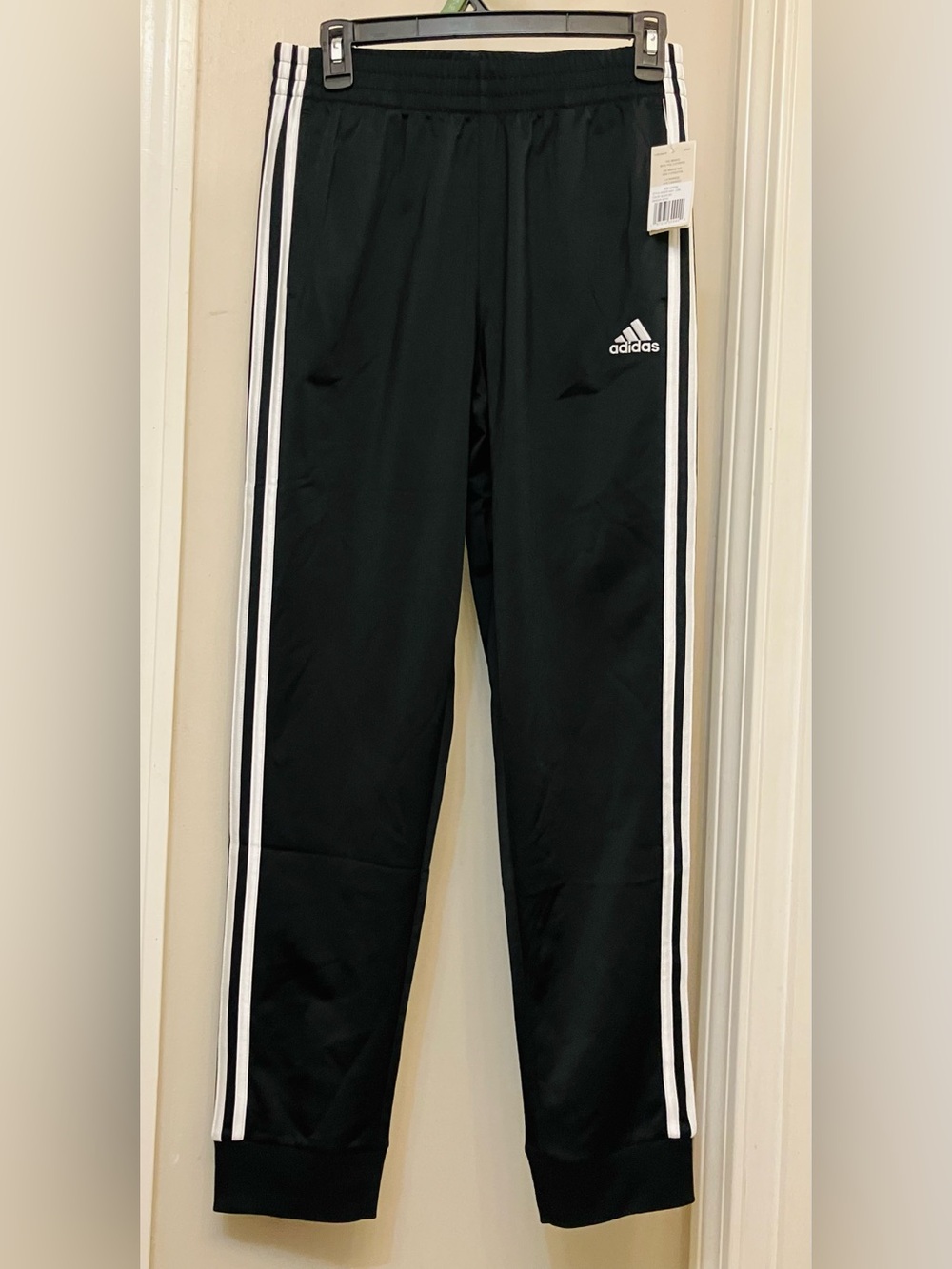 Girls (or boys), Silky Feel Black Adidas 3 striped joggers 14/16, Bundle deals